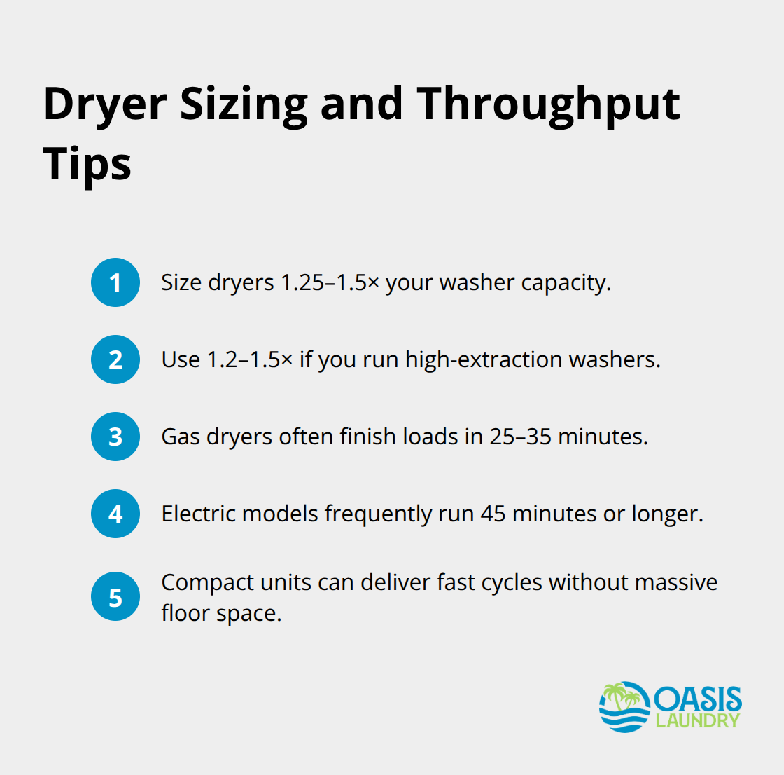Key dryer sizing and speed tips for commercial operations in the United States - commercial laundry dryer