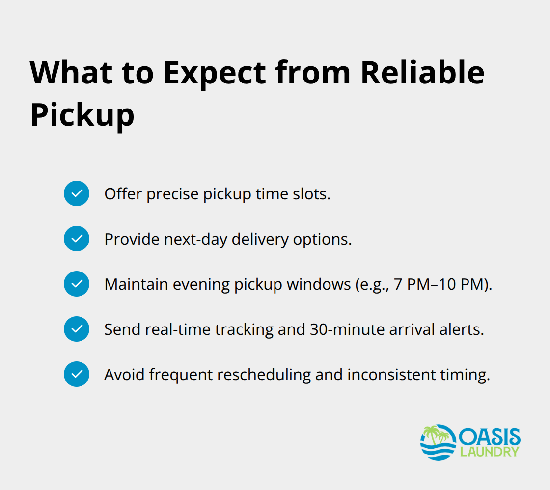 Checklist of reliable laundry pickup service features for U.S. customers